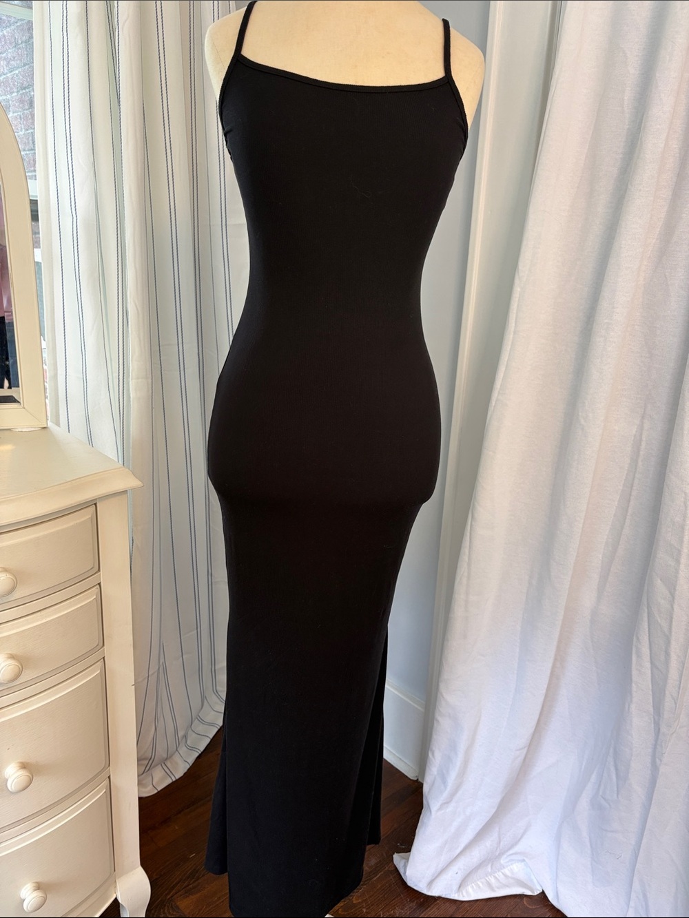 wild fable Black Spaghetti-Strap Maxi Dress